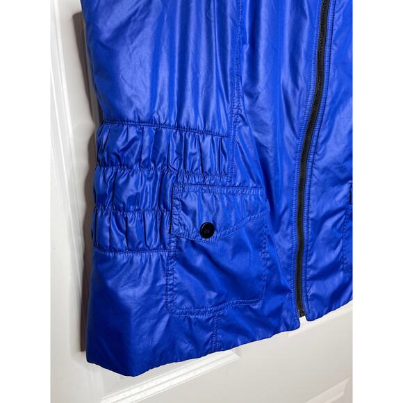 Chicos Zenergy Blue Vest Jacket Chicos Size 3 / US XL 16 Ruched Waist Full Zip - Picture 3 of 7